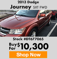 2013 Dodge Journey SXT FWD buy for $10,300