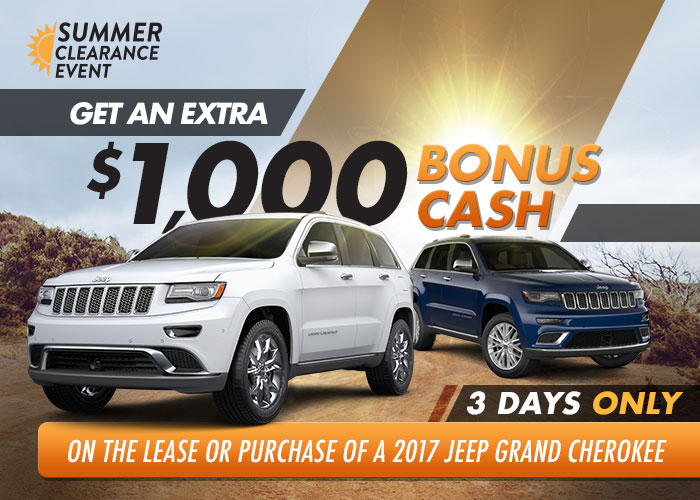Summer Clearance Event at Crown Chrysler Jeep Dodge Dublin