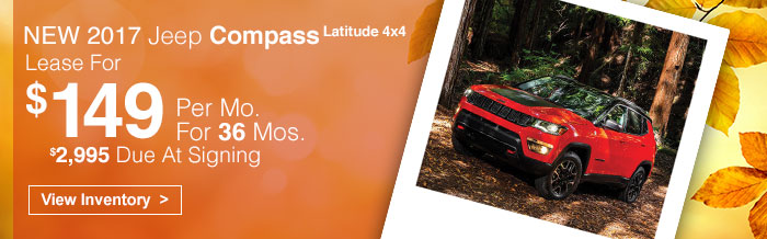 New 2017 Jeep Compass Latitude 4x4