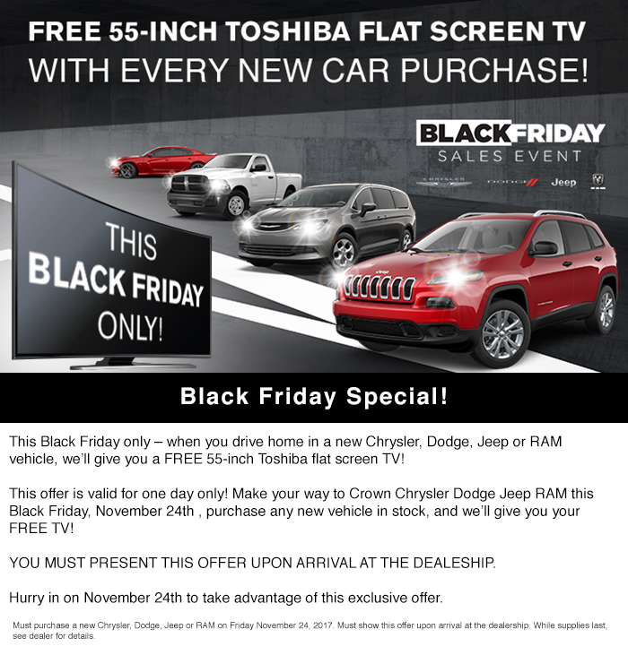 FREE 55-Inch Flat Screen TV With Every New Car Purchase!