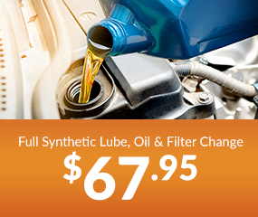 Full Synthetic Lube, Oil And Filter Change $67.95