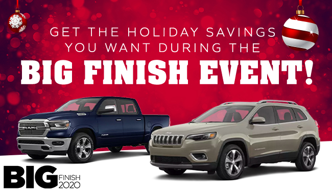 Get The Holiday Savings You Want During The Big Finish Event!
