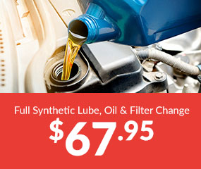 Full Synthetic Lube, Oil And Filter Change $67.95
