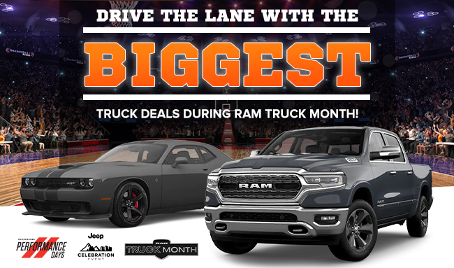 drive the lane with the biggest truck deals during ram truck month