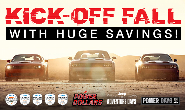 Kick Off Fall with huge savings!