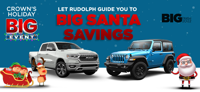 Let Rudolph guide you to Big Santa Savings - Crowns holiday Big Event