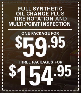 Full Synthetic Oil Change Plus Tire Rotation And Multi-Point Inspection