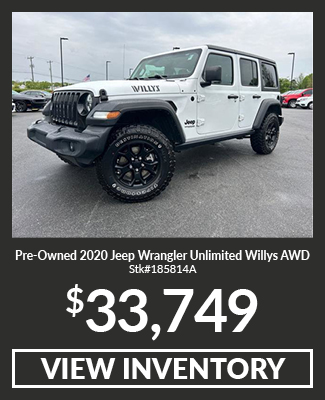 Pre-Owned	2020	Jeep	Wrangler	Unlimited Willys AWD	