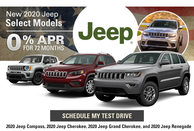 2020 Jeeps 0% for 72 months