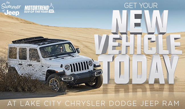 Get Your New Vehicle Today At Lake City CDJR!