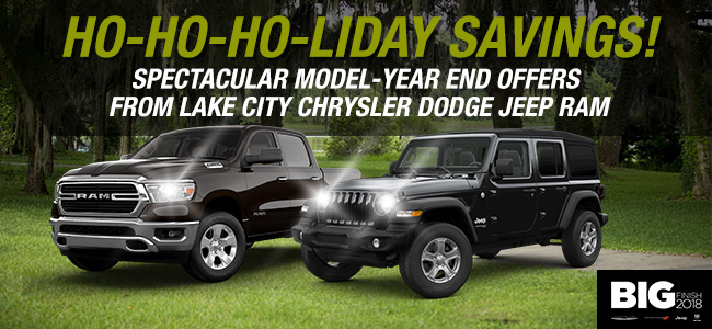 Spectacular Model-Year End Offers From Lake City Chrysler Dodge Jeep RAM
