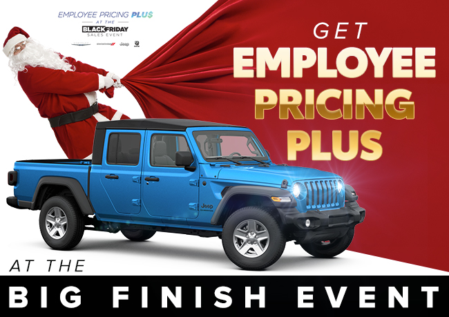 Get Employee Pricing Plus At The Big Finish Event!