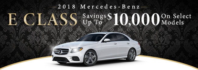 2018 Mercedes-Benz E Class savings up to $10,000 on select models