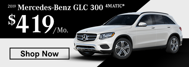 2019 Mercedes-Benz GLC 300 4matic $419 per month