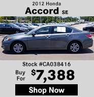 2012 Honda Accord SE buy for $7,388