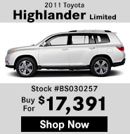 2011 Toyota highlander limited buy for $17,391