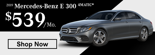 2019 Mercedes-Benz E 300 4matic $539 per month