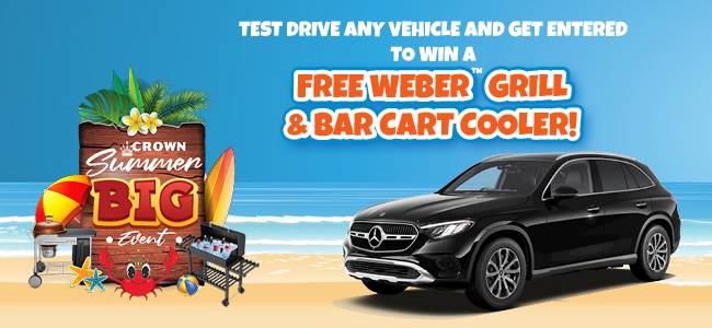 test drive and get entered to win a Weber grill