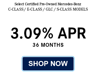 Select CPO Mercedes-Benz C-Class / E-Class / GLC / S-Class models