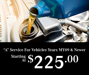 A Service For Vehicles Years MY09 & Newer starting at $169