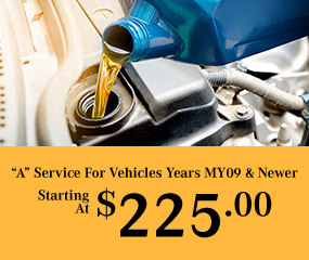 A Service For Vehicles Years MY09 & Newer starting at $225