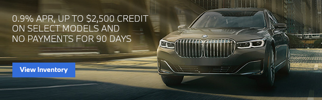 0.9% apr, up to $2,500 credit on select models and no payments for 90 days