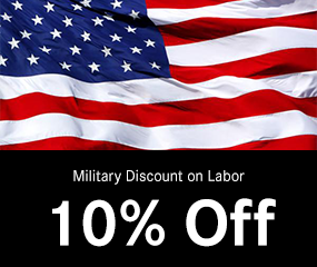 Military Discount on Labor 10% Off