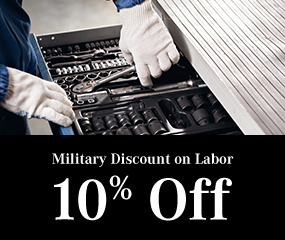 Military Discount on Labor 10% off
