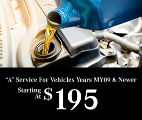 A Service For Vehicles Years MY09 & Newer starting at $195