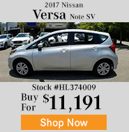 2017 Nissan Versa Note SV buy for $11,191