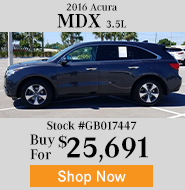 2016 Acura MDX 3.5L buy for $25,691