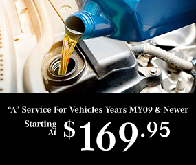 A Service For Vehicles Years MY09 & Newer starting at $169