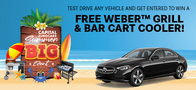 Free Weber grill entry when you take a test drive