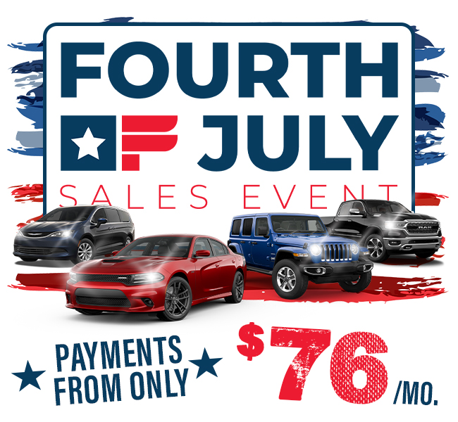 Fourth Of july Sales Event, Payments From Only $76 A Month