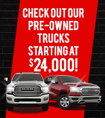 Check Out our Pre-owned Trucks starting at 24k