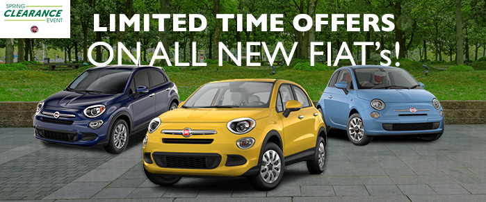 Limited time offers on all new FIAT's