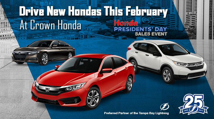 Drive New Hondas This February At Crown Honda