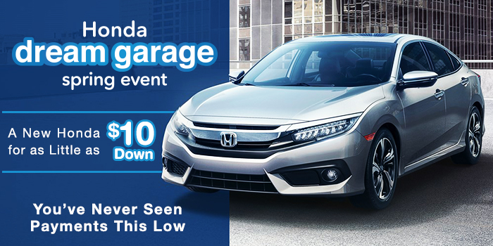Big Savings At The Honda Dream Garage Spring Event