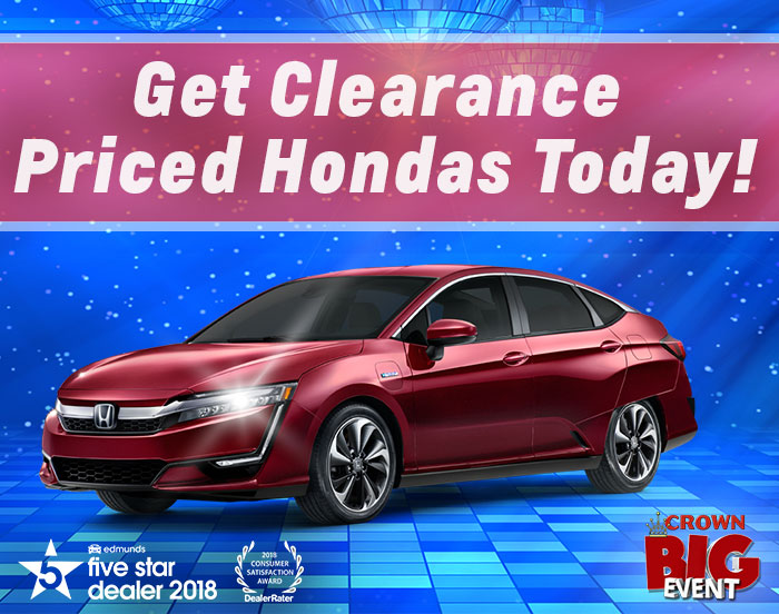 Get Clearance Priced Hondas Today!