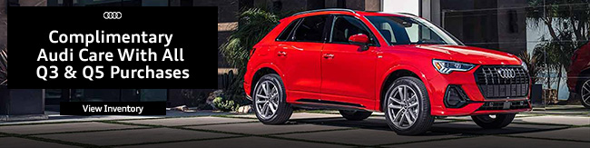 complimentary Audi Care with all Q3 & Q5 purchases