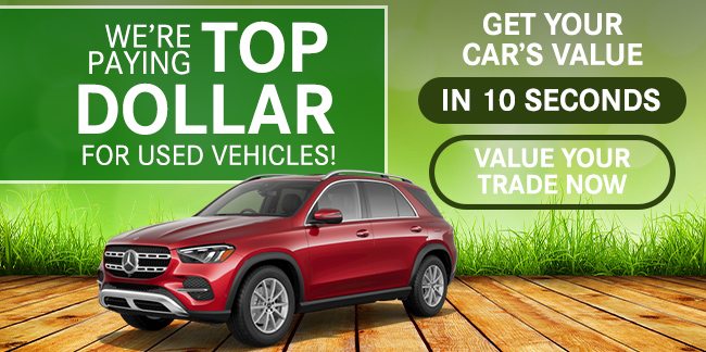 we're paying top dollar for used cars. get your car's value in 10 seconds