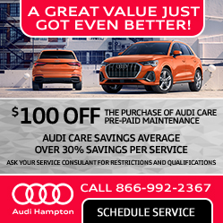 discount on purchase of Audi care pre-paid maintenance