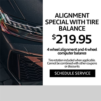 alignment special with tire balance