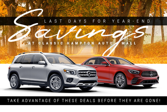 Last day for year-end savings at Mercedes-Benz of Hampton