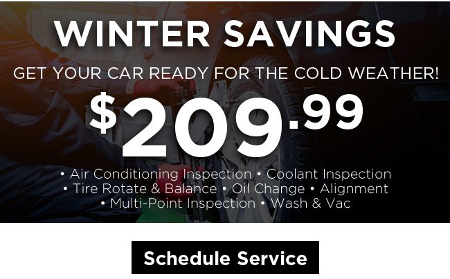 Winter Special Savings Offer. See dealer for details.