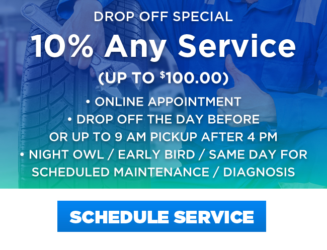 Drop Off special - 10% any service