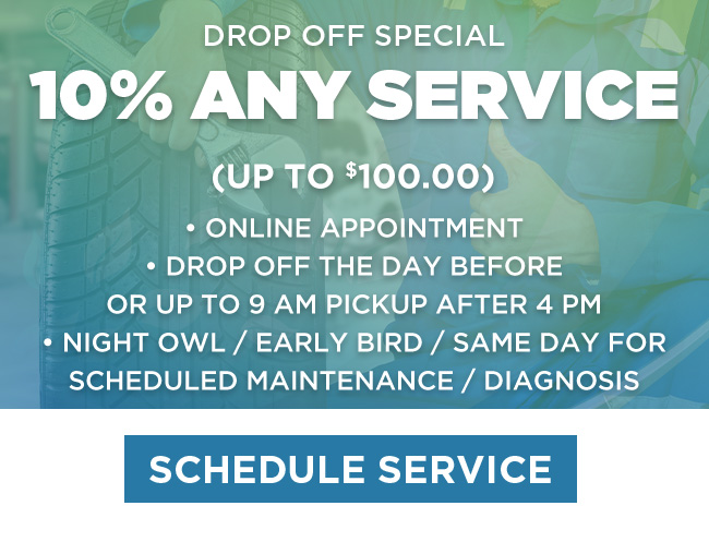 Drop Off special - 10% any service