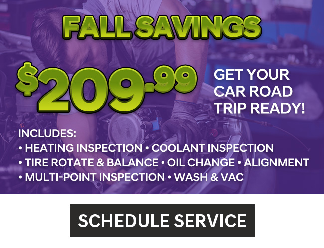 Fall Savings to get your car road trip ready