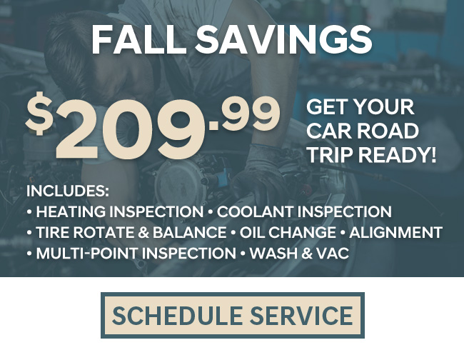 Fall Savings to get your car road trip ready