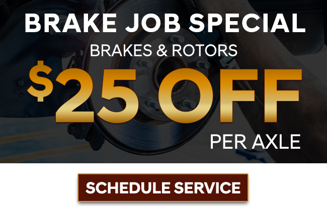 brake job special, 25USD off per axle